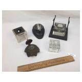 Lot of 6; Inkwells and Fountain Pen, Vintage or An