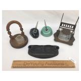 Lot of 5; Inkwells and Fountain Pens, Vintage or A