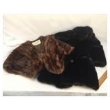 Lot of 2 Fur Coat and Shawl, Vintage