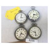 Lot of 4 Pocket Watches, Vintage or Antique