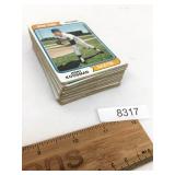 Lot of 47 T.C.G. MLB Baseball Cards, 1974