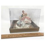 Dresden Lace Ribbon Porcelain Figurine, 18th C. Vi