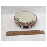 Lot of 4 Longaberger Christmas Salad/Dessert Plate