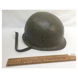 WWII U.S. Military Helmet w/ Chin Strap