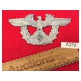 WWII Era German Nazi Shako Plate or Police Helmet