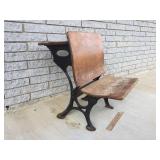 School Desk, Wood and Cast Iron, Antique