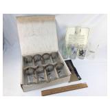 Wolford Oil Lamp and 11 Vintage Glasses