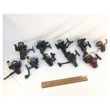 Lot of 10 Fishing Reels