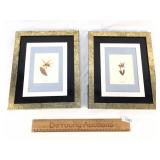 Lot of 2 Pressed Flower Art