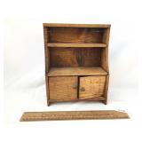 Miniature High Back Cabinet, Oak, Vintage or Antiq