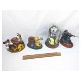 Lot of 4 Figurines, Walt Disney and Other