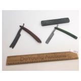 Lot of 2 Straight Razors, Antique