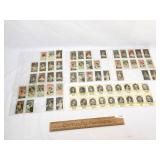 Lot of 46 Cigarette Cards and 18 Game Cards, Vinta