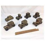 Lot of 7 Metal Coin Banks, Vintage