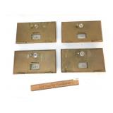Lot of 4 Post Office or P.O. Box Doors, Vintage
