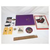 Lot of 20 Military Items, Nazi Coins, Nazi Stamps