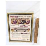 Greyhound Bus Advertisement, Vintage