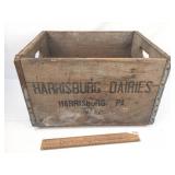 Harrisburg Dairies Milk Crate, Vintage
