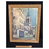 Print, European Street Scene, by Maurice Utrillo,