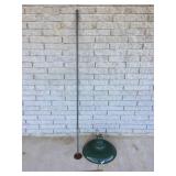 Industrial Light Fixture with Green Porcelain Shad