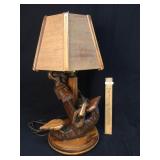 Lamp, Carved Wood, Nautical Motif