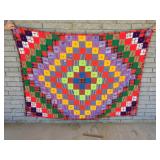 Quilt, Checker Pattern, Vintage or Antique