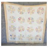 Quilt, Disc Pattern, Antique