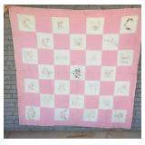 Quilt, Checker Pattern, Vintage or Antique