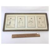 Framed Postcards, Eventful Days, Antique