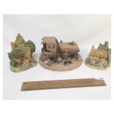 Lot of 3 Figural Houses or Cottages