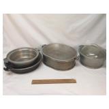 Lot of 5 Pots and Pans, Guardian Service and Other