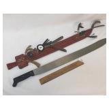 Machete with Leather Sheath