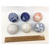 Lot of 6 Decorative Balls