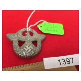 WWII Era German Nazi Police Hat Badge