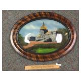 Reverse Painted US Capitol Building, Antique