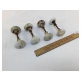 Lot of 4 Door Knob Sets, Antique