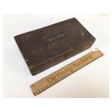 Drill Bit Set in Wood Box, Antique