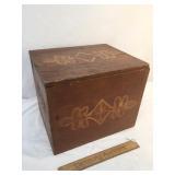 Wood Box, Decorated, Vintage or Antique
