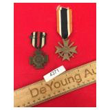 Lot of 2 German Military Medals, WW1 and WW2