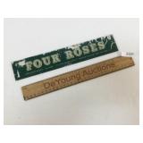 Four Roses Whiskey Sign or Display, Vintage