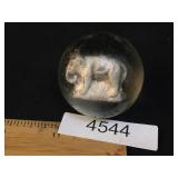 Sulphide Marble, Large Shooter, Elephant, Vintage
