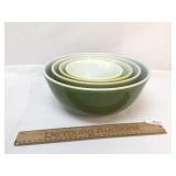 Lot of 4 Pyrex Bowls, Graduated, Vintage