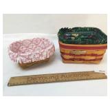Lot of 2 Longaberger Baskets Family Signatures
