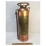 Fire Extinguisher, Copper and Brass, Vintage or An