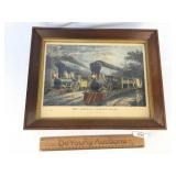 Print, The Lightning Express Trains, by Currier an