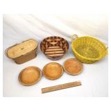 Lot of 6 Items, Baskets and Bowls, Vintage or Anti