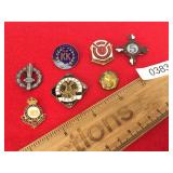 Lot of 7 Pins, US and Foreign Military and Other