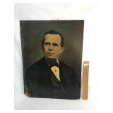 Original Oil on Board Art Painting, Portrait of a