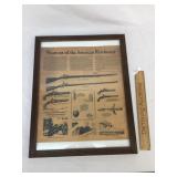 Print, American Revolution Weapons, Vintage
