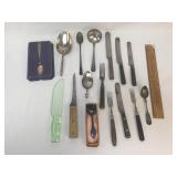 Lot of 16 Utensils or Flatware, Vintage or Antique